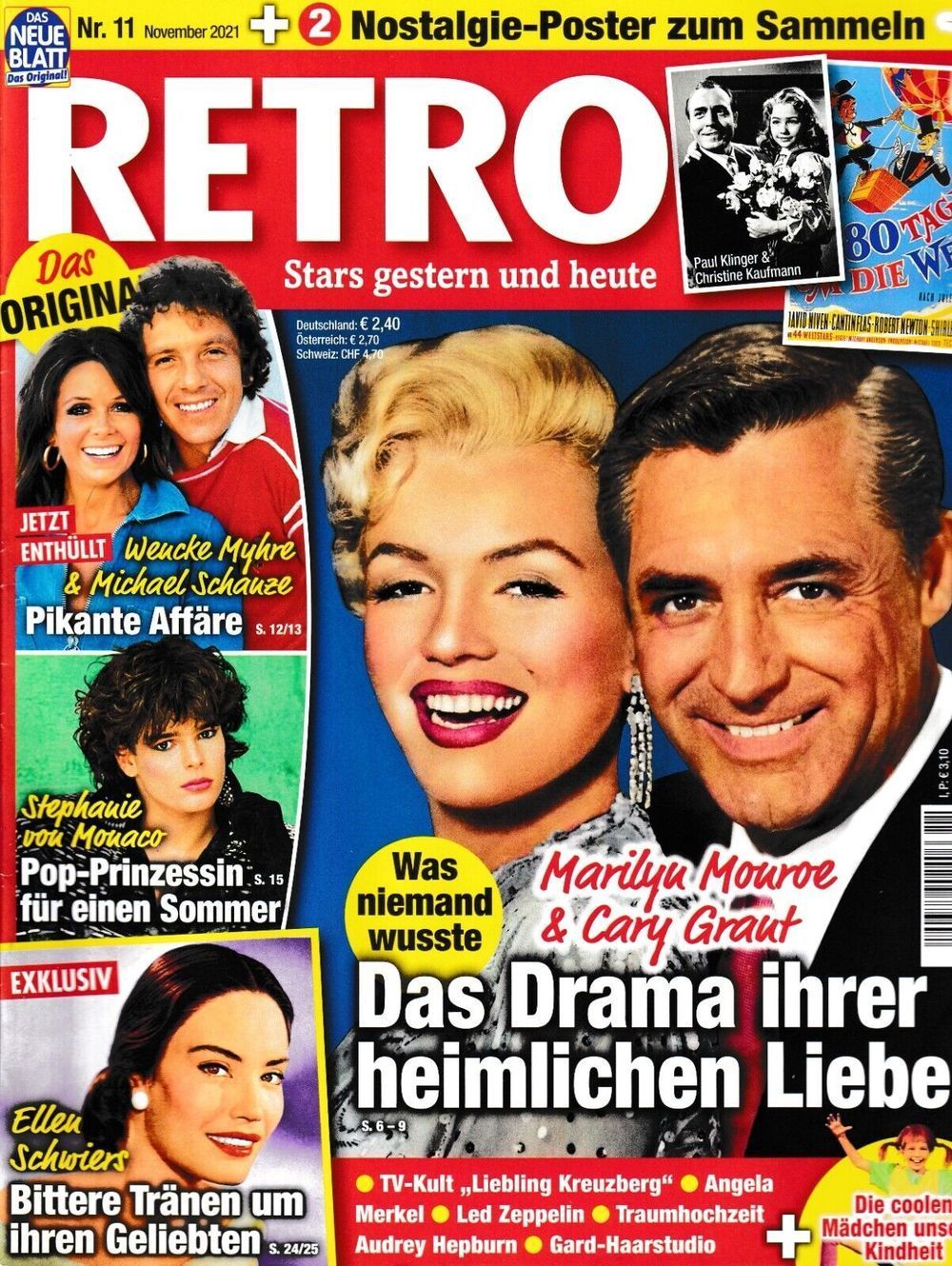 Retro Magazin Deutschland 2021-11 Marilyn Monroe Cary Grant Stephanie Monaco