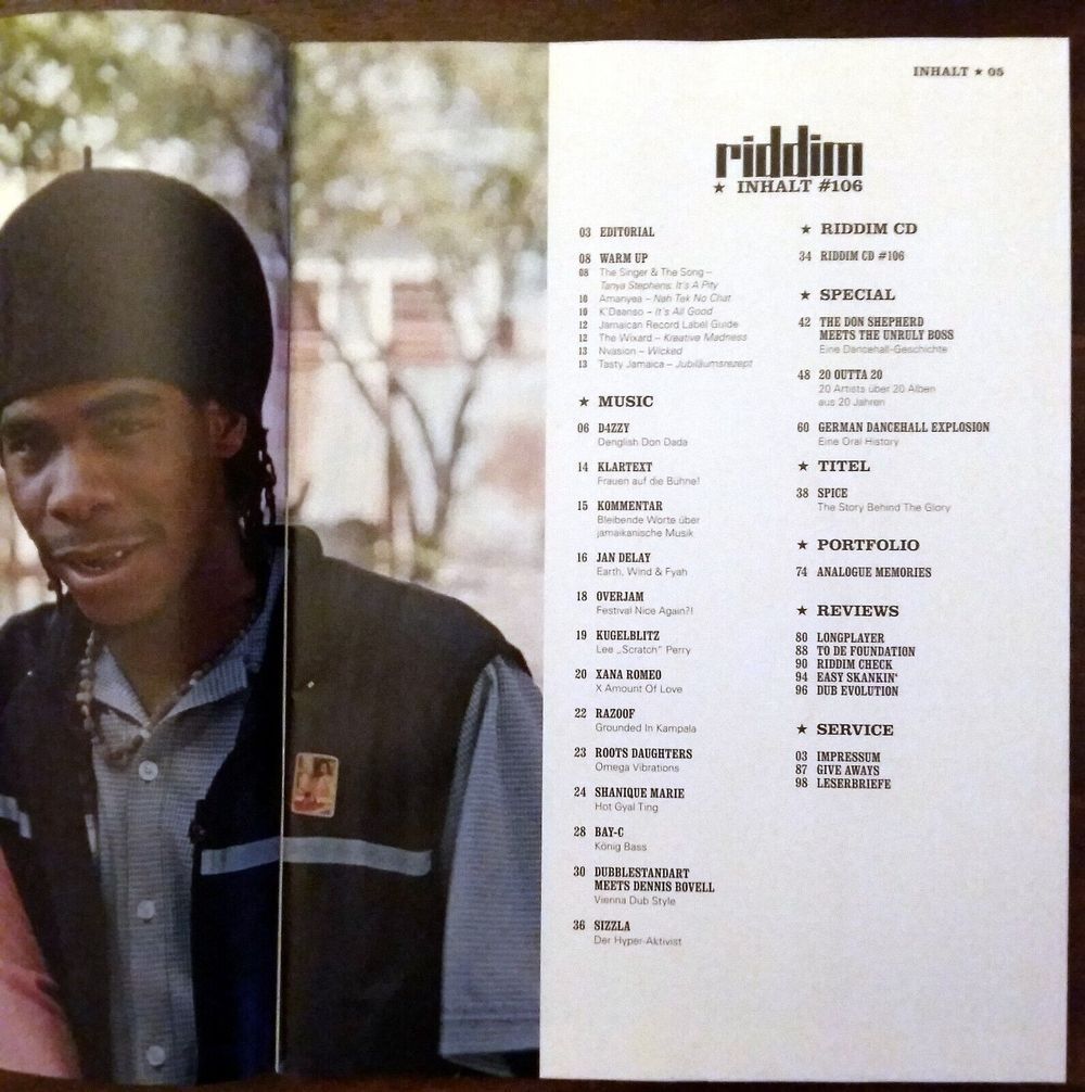 Riddim Magazin Deutschland 2021 #106 Spice Reggae Dancehall