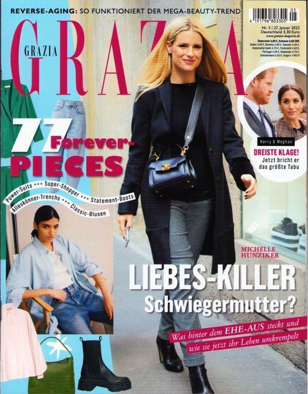 Grazia Magazin Deutschland 2022-05 Michelle Hunziker Harry Meghan