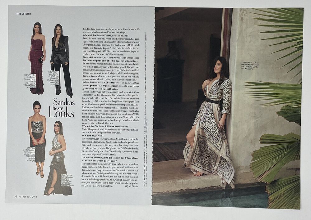 InStyle Magazin Deutschland 2018-07 Sandra Bullock