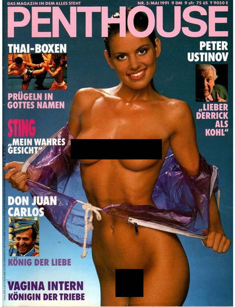 Penthouse Magazin Deutschland 1991-05 Shelley Sting Juan Carlos Peter Ustinov