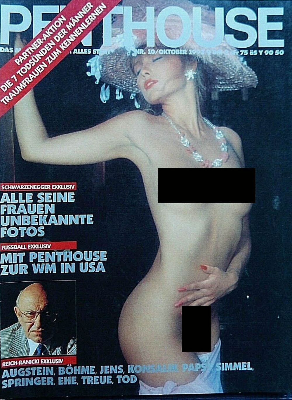 Penthouse Magazin Deutschland 1993-10 Petra Vieten Lorissa Reich-Ranicki Schwarzenegger