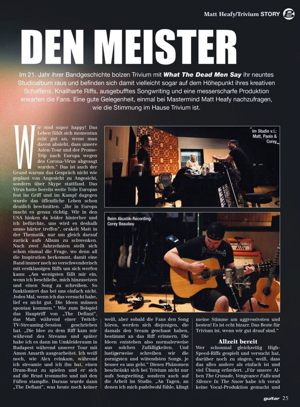 Guitar Magazin Deutschland 2020-05 Deep Purple Iron Maiden Axel Rudi Pell Matt Heafy