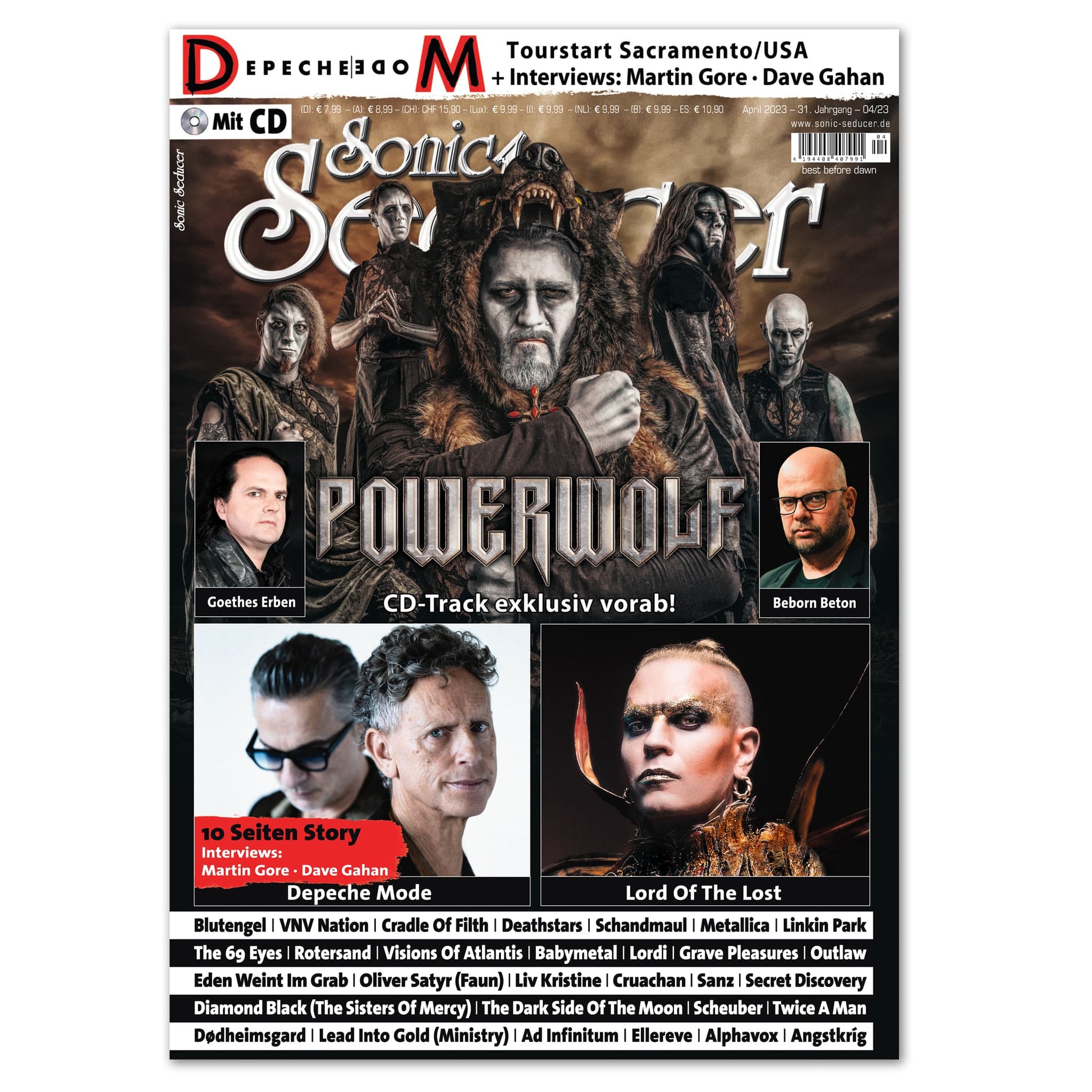 Sonic Seducer Magazin Deutschland 2023-04 Powerwolf Depeche Mode Lord Of The Lost