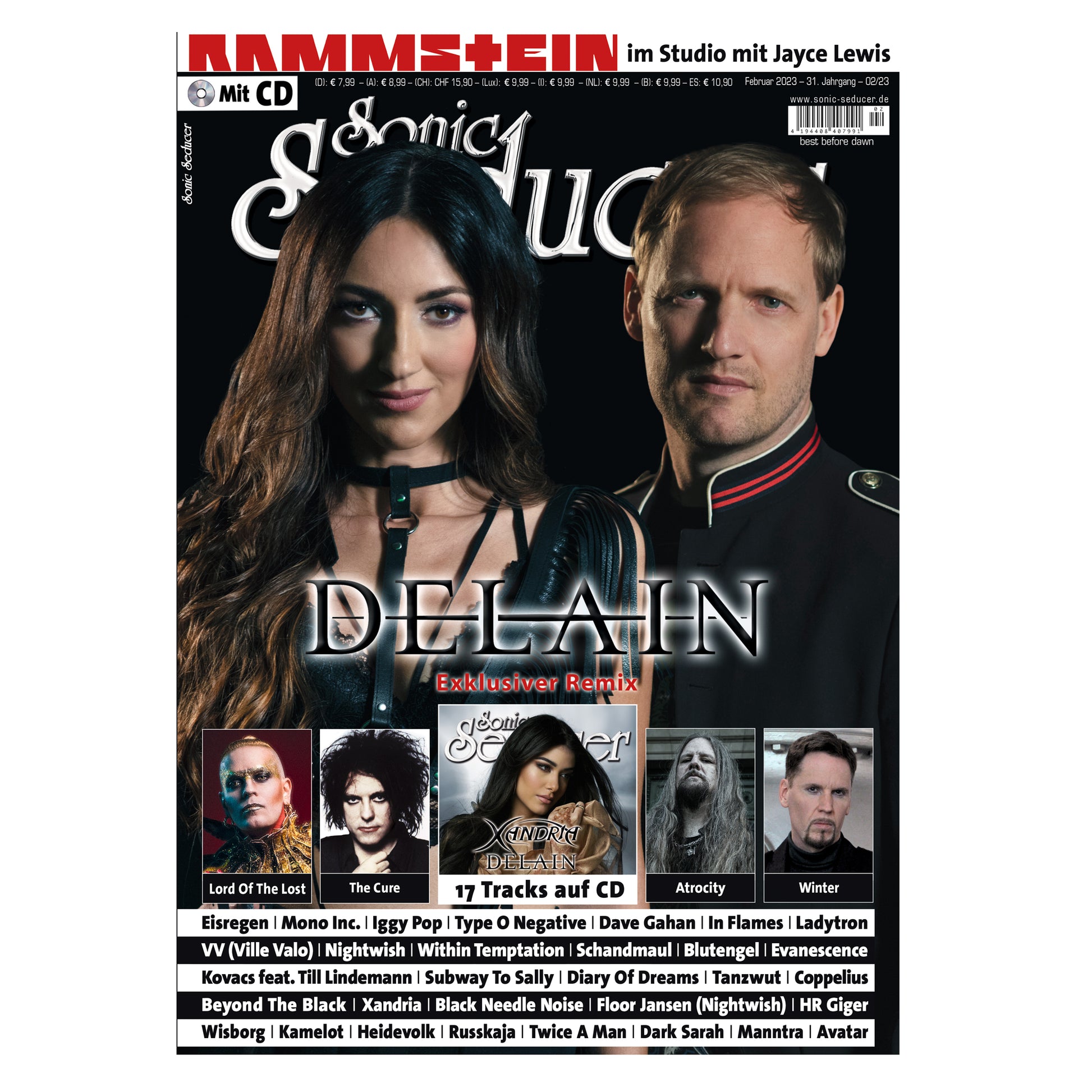 Sonic Seducer Magazin Deutschland 2023-02 Delain The Cure Rammstein Lord Of The Lost
