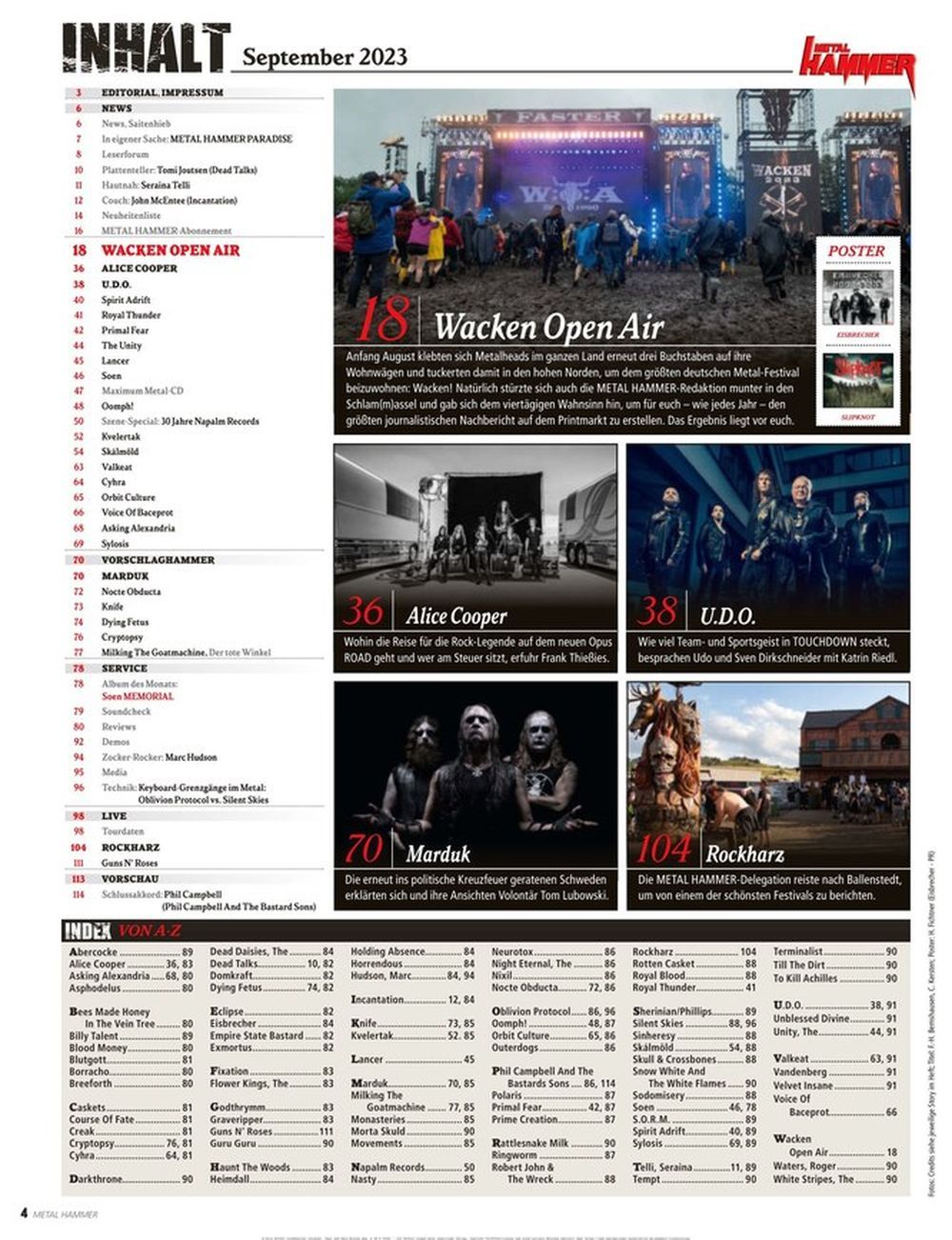 Metal Hammer Magazin Deutschland 2023-09 Doro Alice Cooper