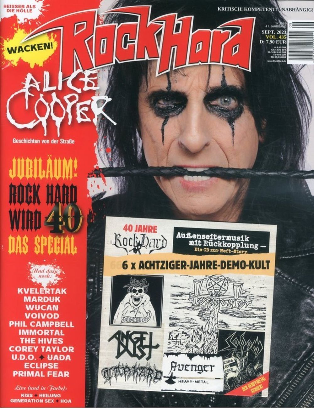 Rock Hard Magazin Deutschland 2023 #435 Alice Cooper Kvelertak Madruk Wucan