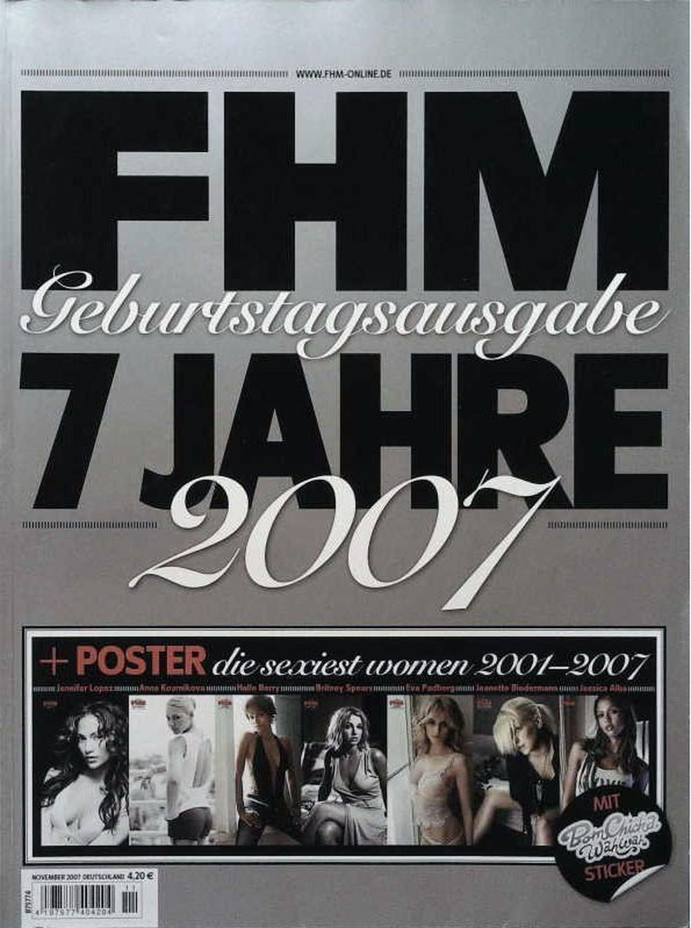 FHM Magazin Deutschland 2007-11 Jennifer Lopez Anna Kournikova Halle Berry Britney Spears