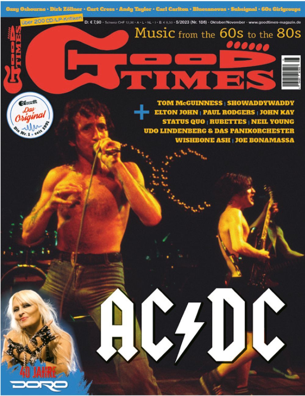 Good Times Magazin Deutschland 2023-05 AC/DC Doro The Rubettes Elton John Neil Young