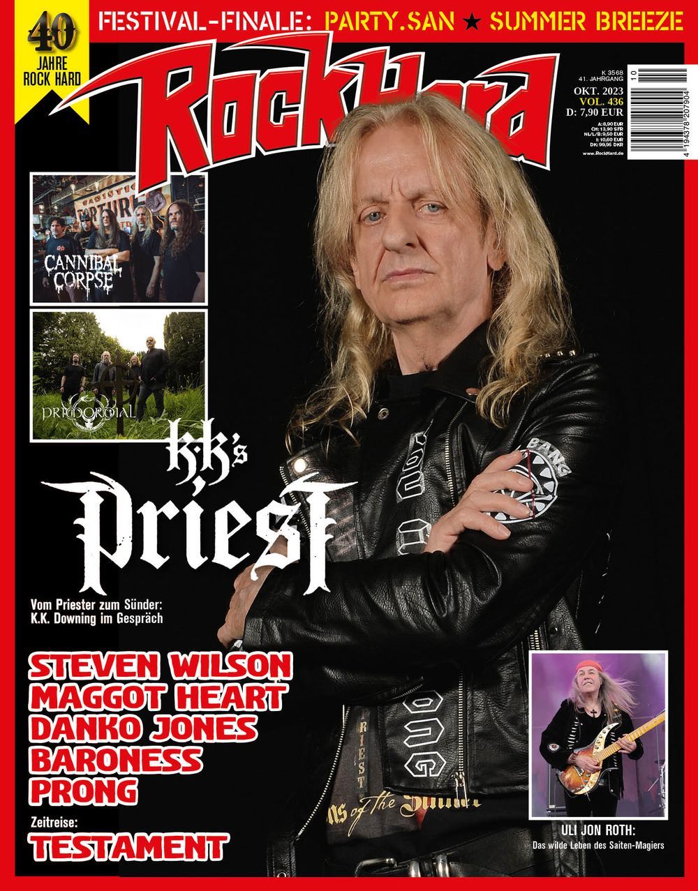 Rock Hard Magazin Deutschland 2023 #436 KKs Priest Steven Wilson Maggon Heart