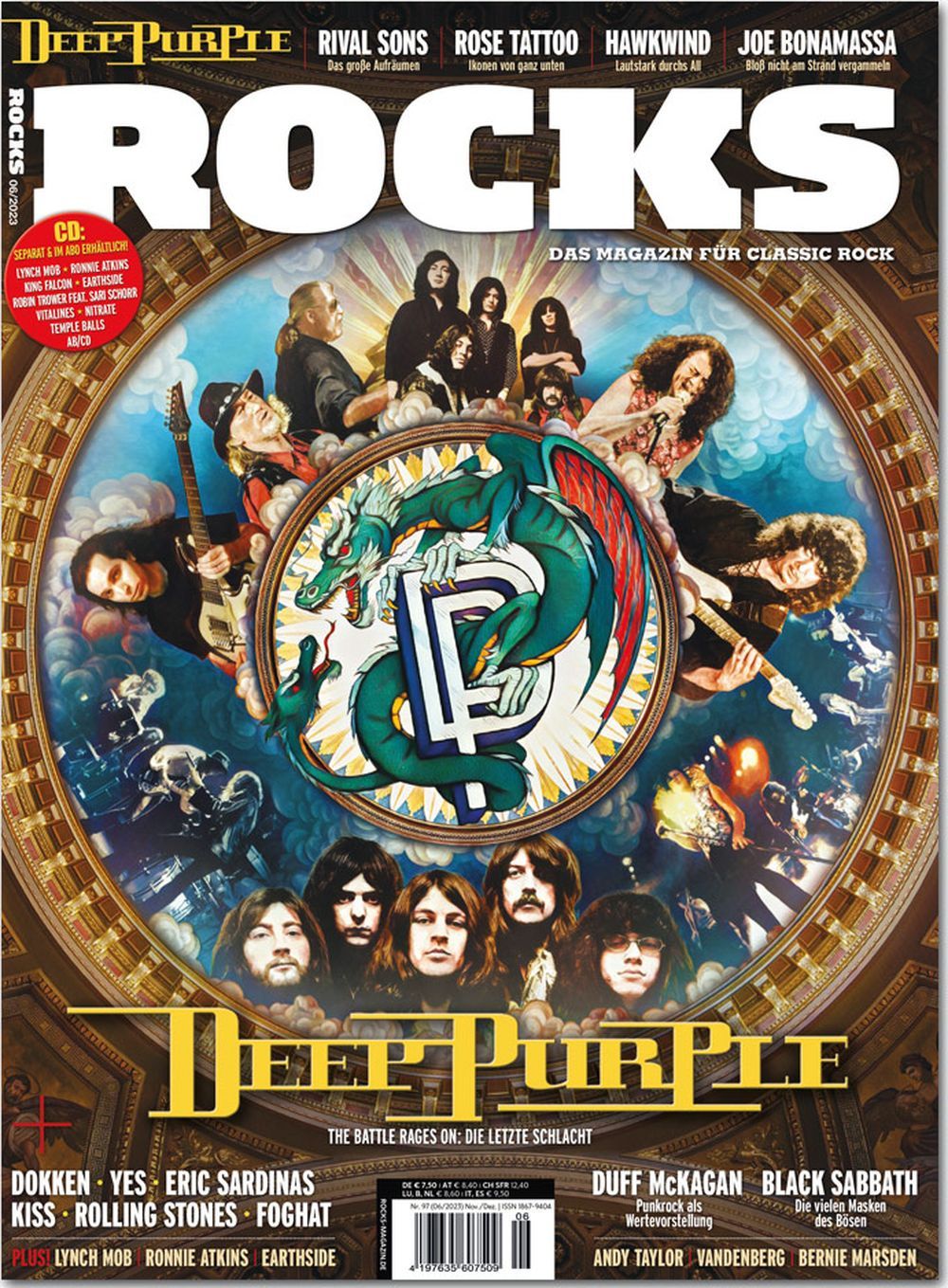 Rocks Magazin Deutschland 2023 #97 Deep Purple Black Sabbath Rose Tattoo Yes