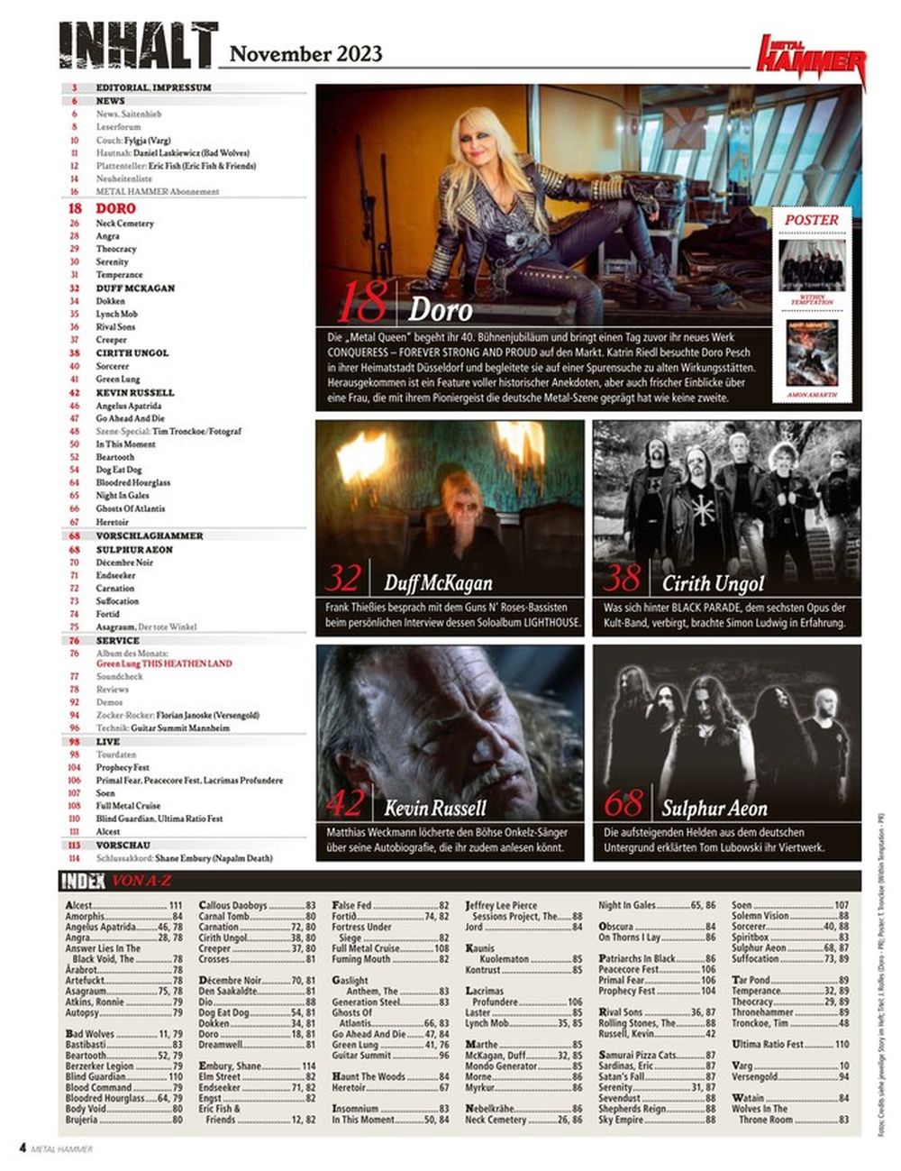 Metal Hammer Magazin Deutschland 2023-11 Doro Kevin Russell Primal Fear