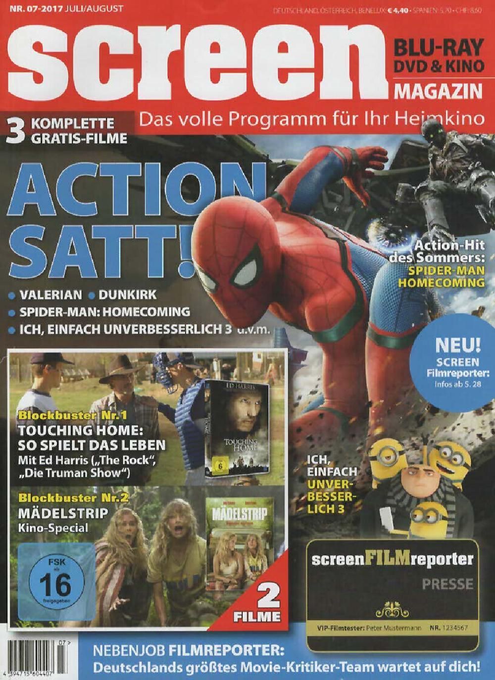 Screen Magazin Deutschland 2017-07+08 Spider Man Tom Holland
