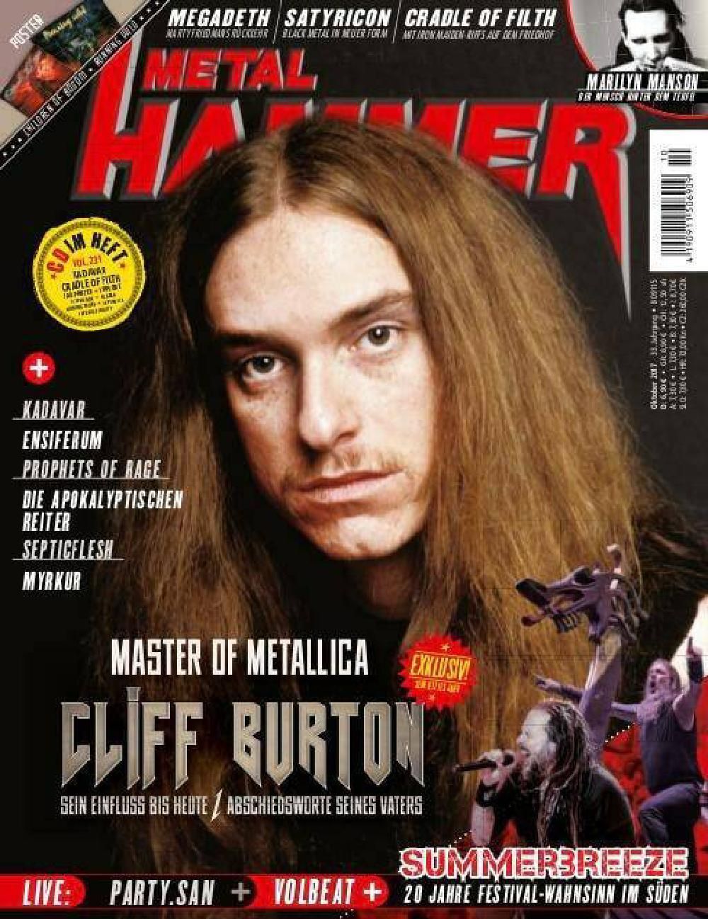 Metal Hammer Magazin Deutschland 2017-10 Cliff Burton