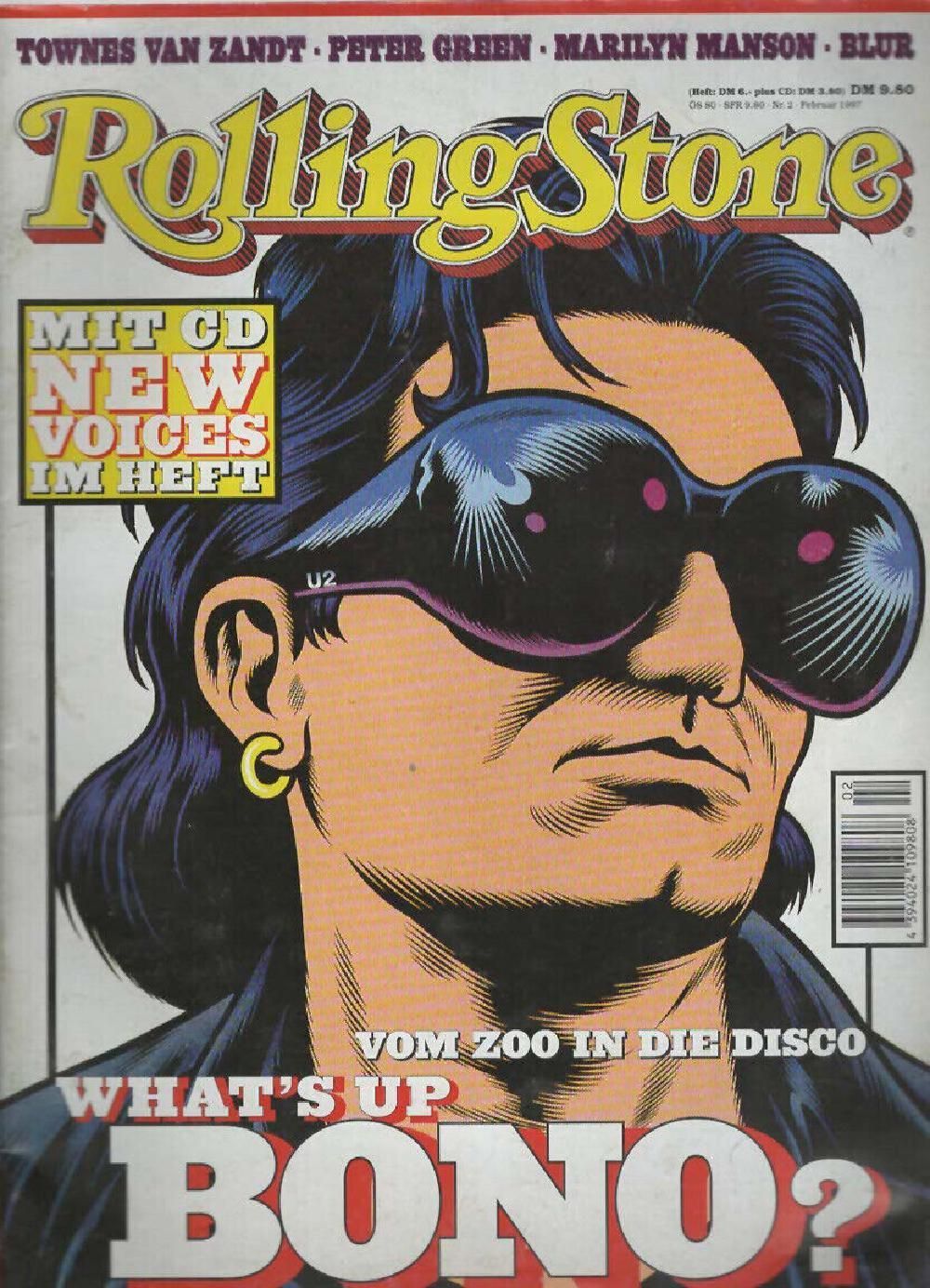 Rolling Stone Magazin Deutschland 1997-02 Bono Marilyn Manson Peter Green