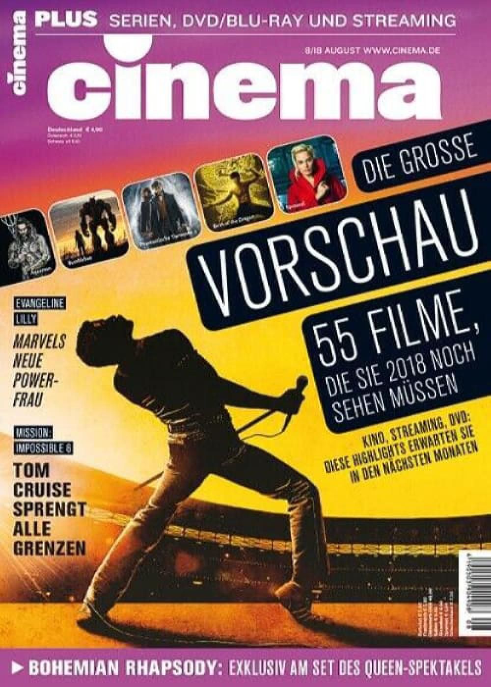 Cinema Magazin Deutschland 2018-08 Rami Malek Freddie Mercury Tom Cruise