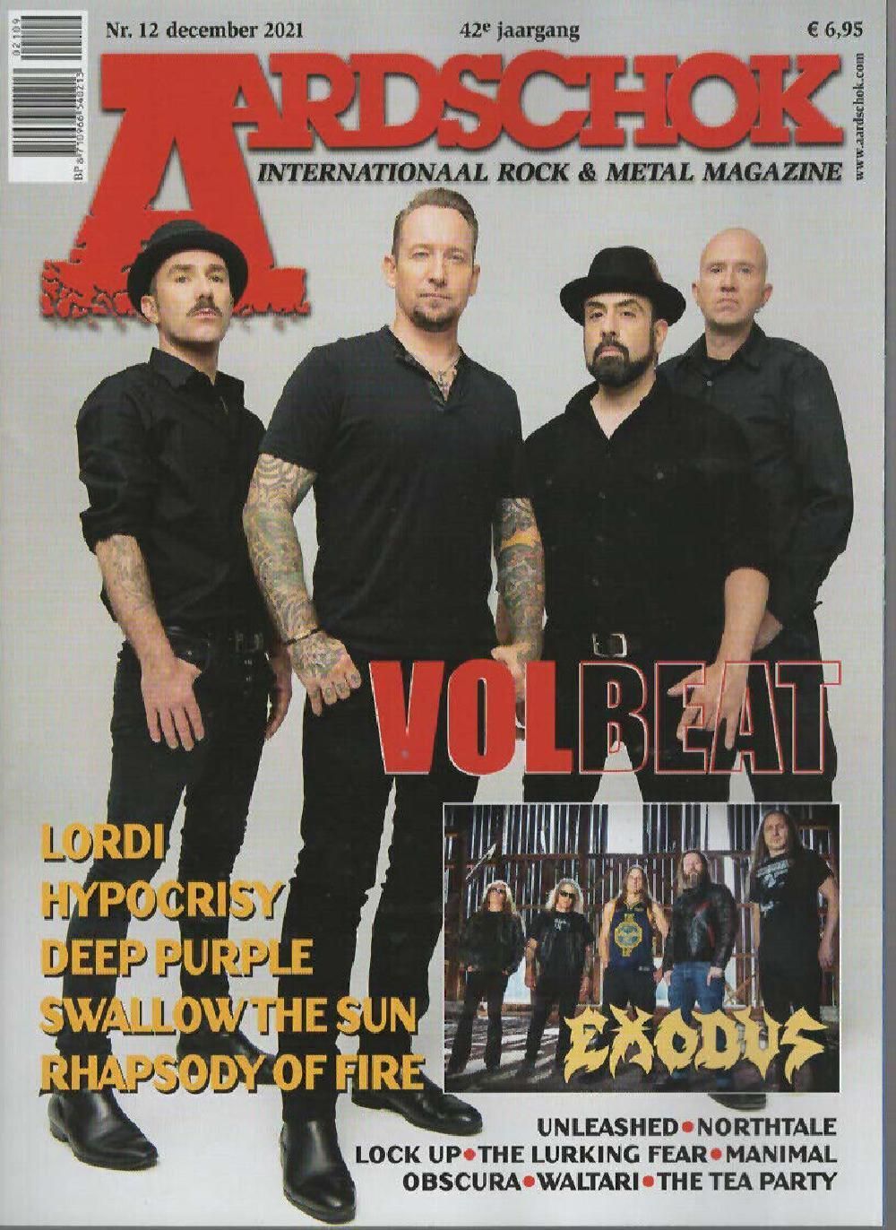 Aardschok Magazin Niederlande 2021-12 Volbeat Exodus Lordi Hypocrisy