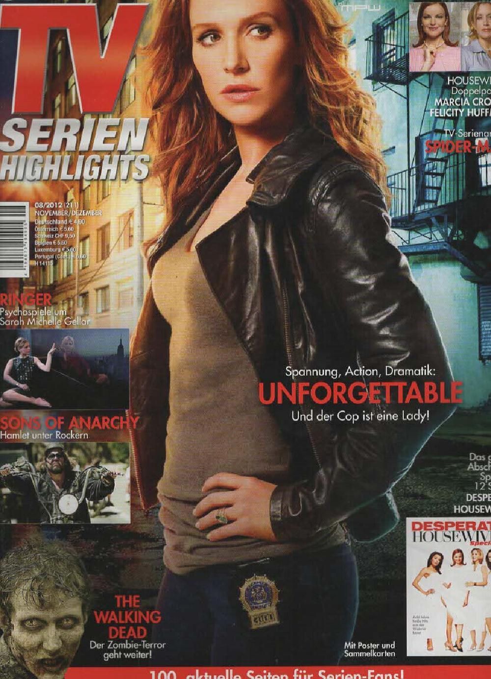 TV Serien Highlights Magazin Deutschland 2012-08 Poppy Montgomery Unforgettable