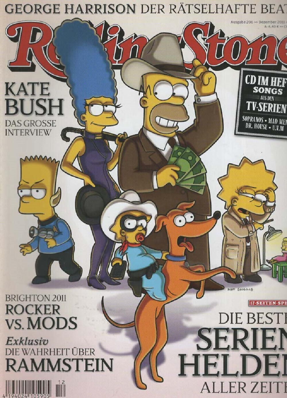 Rolling Stone Magazin Deutschland 2011 #206 The Simpsons Kate Bush Rammstein