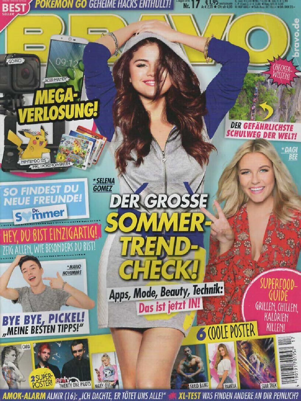 Bravo Magazin Deutschland 2016-17 Selena Gomez Twenty One Pilots Cara