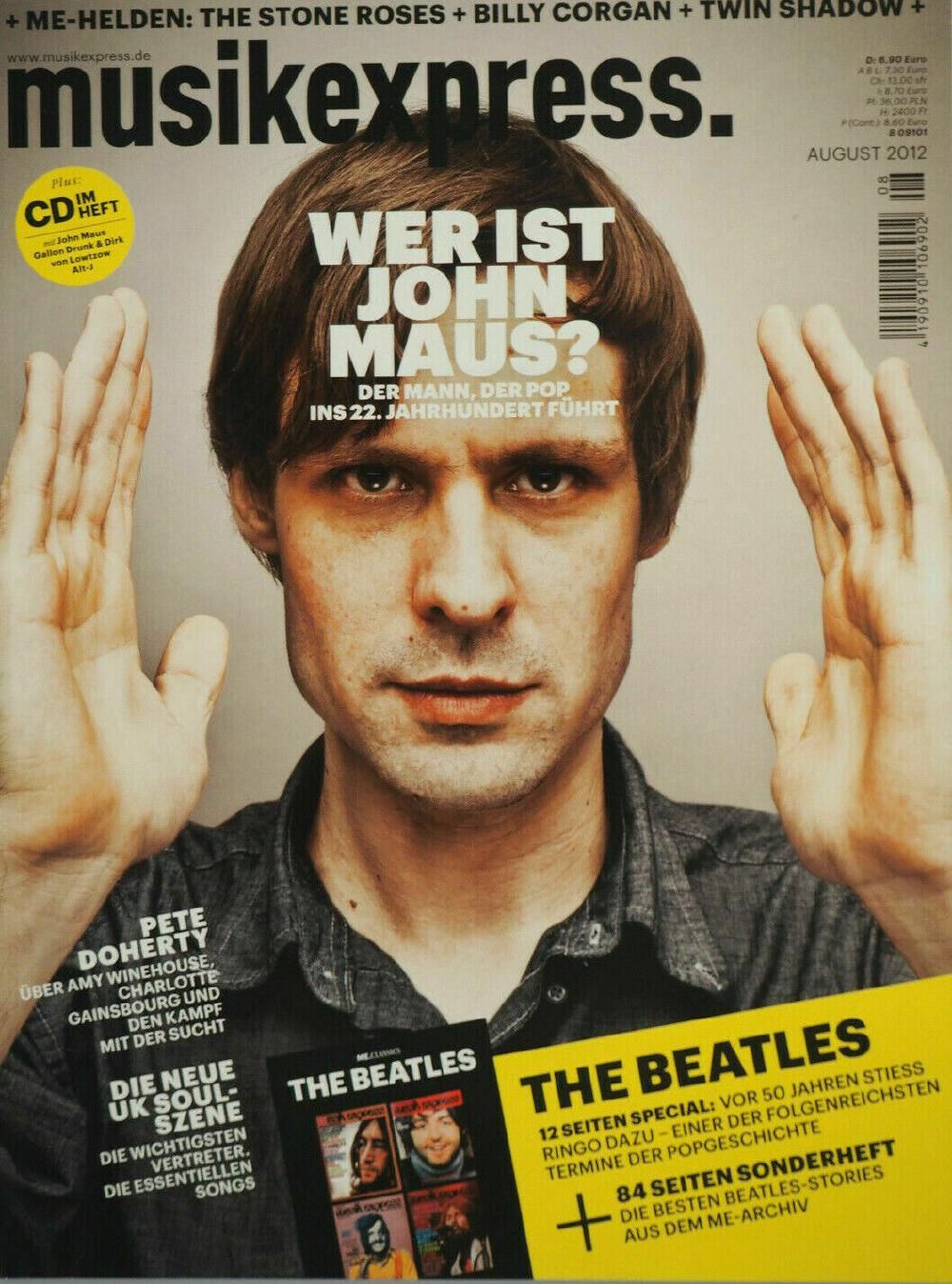 Musikexpress Magazin Deutschland 2012-08 John Maus The Beatles Pete Doherty