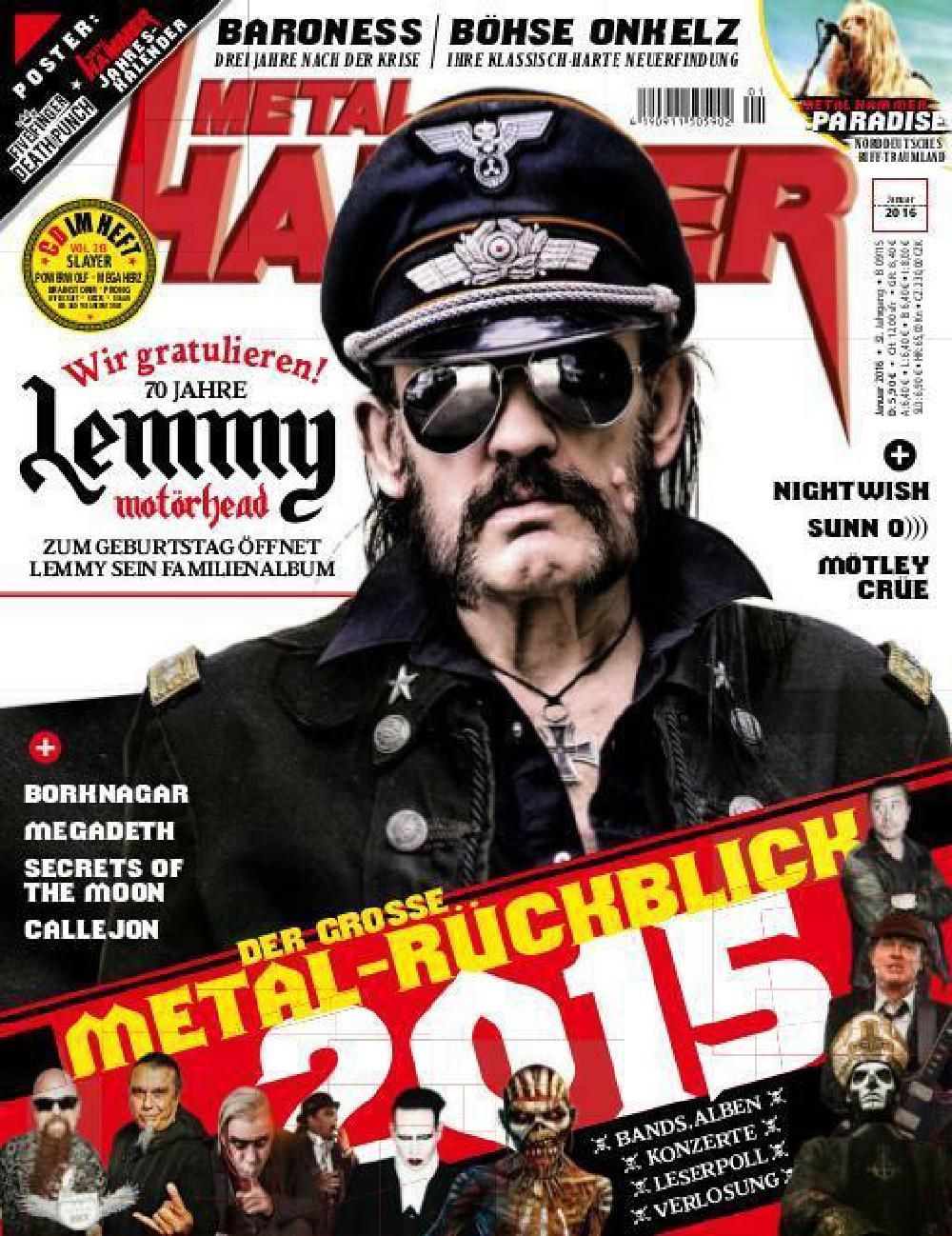Metal Hammer Magazin Deutschland 2016-01 Lemmy Motörhead Nightwish