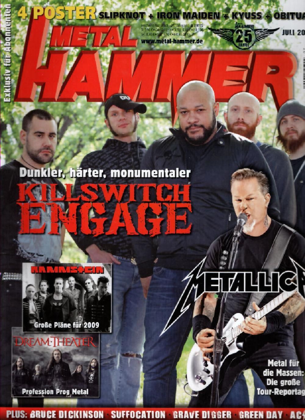 Metal Hammer Magazin Deutschland 2009-07 Killswitch Engage Metallica Green Day