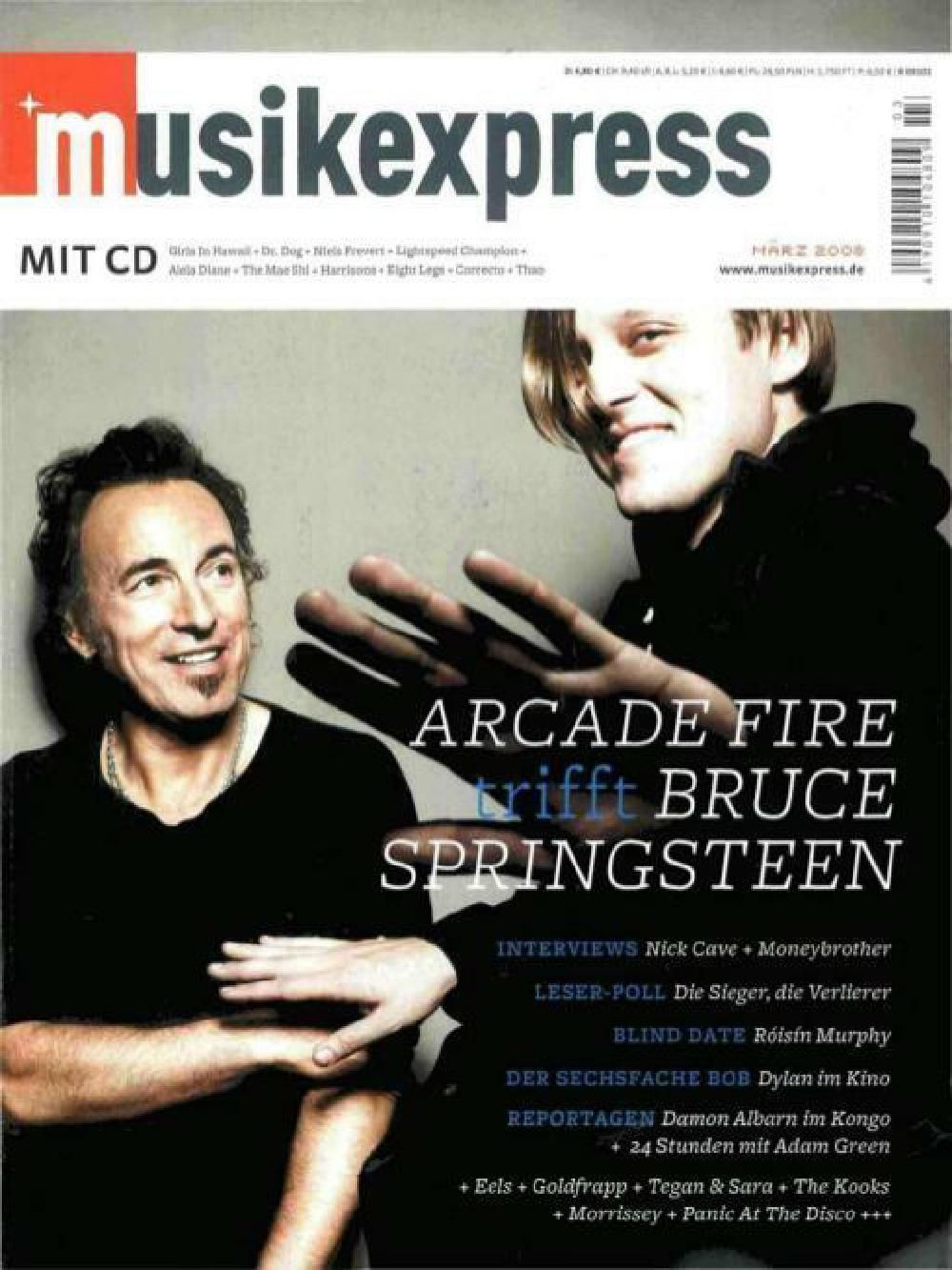 Musikexpress Magazin Deutschland 2008-03 Arcade Fire Bruce Springsteen Nick Cave