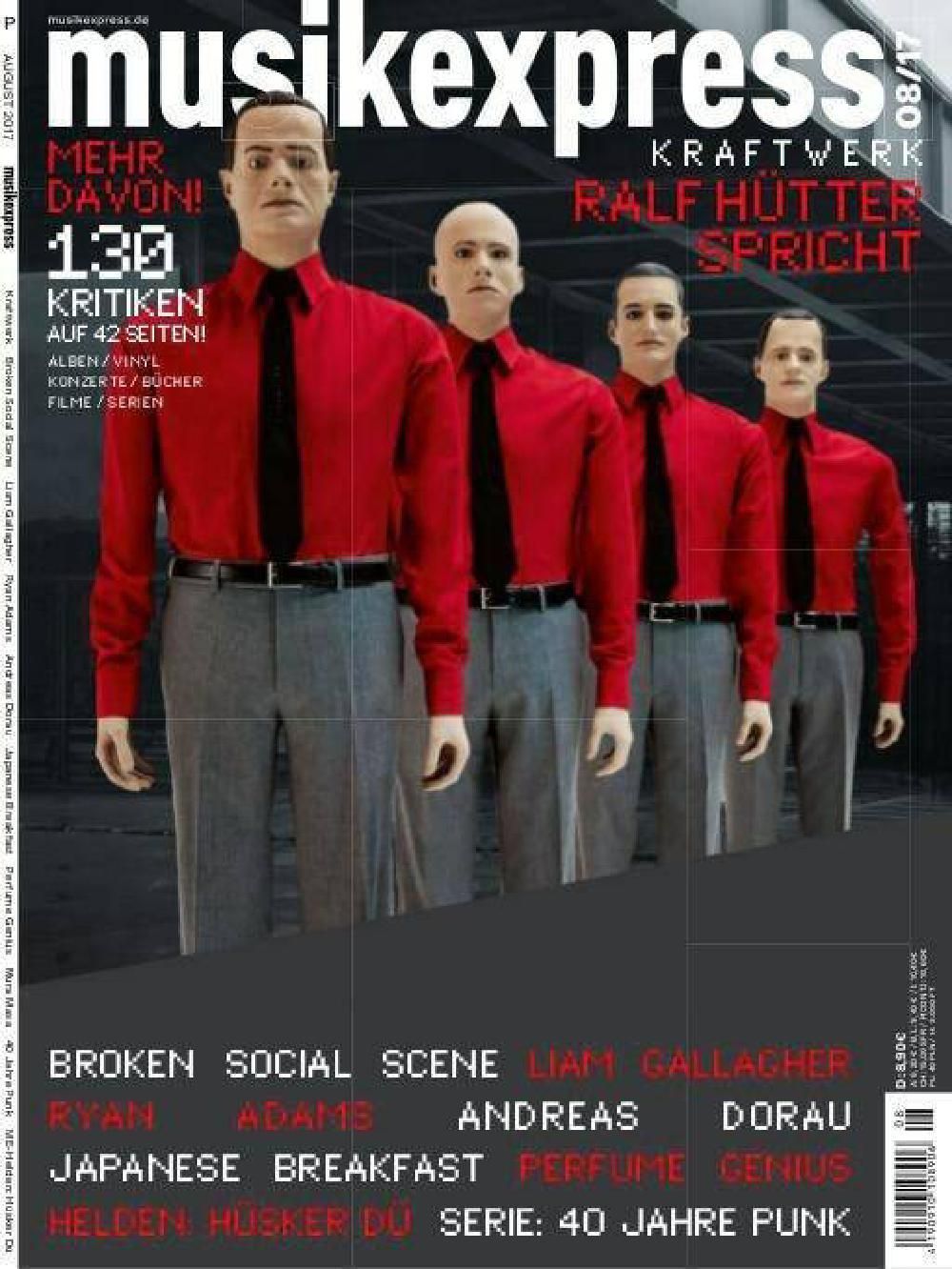 Musikexpress Magazin Deutschland 2017-08 Kraftwerk Liam Gallagher Ryan Adams