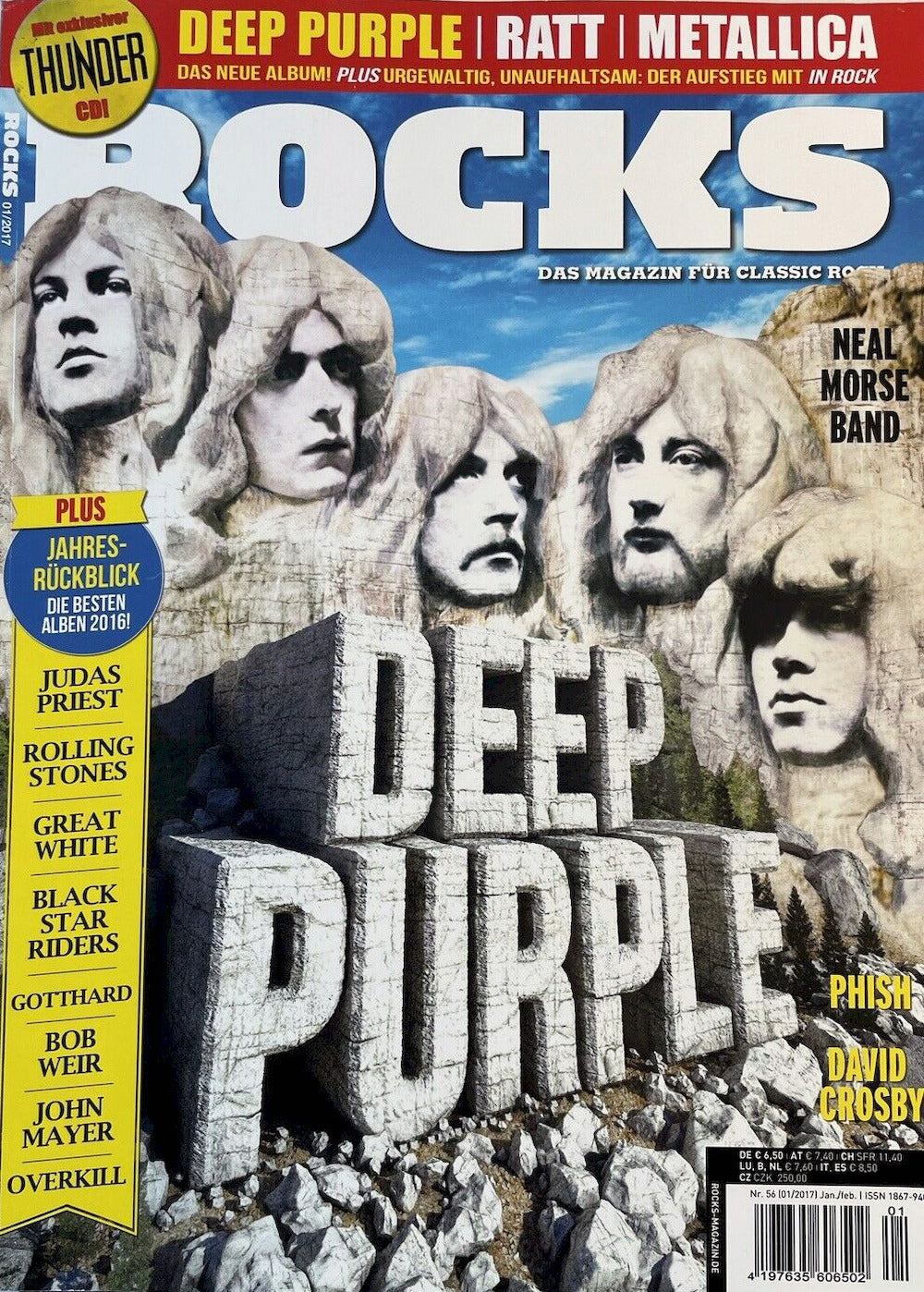 Rocks Magazin Deutschland 2017 #56 Deep Purple Neal Morse Band Judas Priest Bob Weir