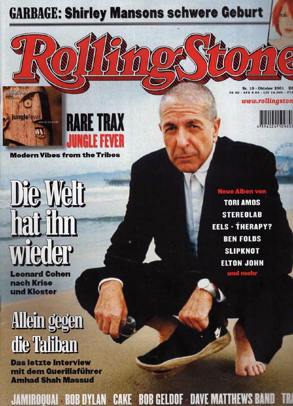 Rolling Stone Magazin Deutschland 2001-10 Leonard Cohen Shirley Manson Tori Amos