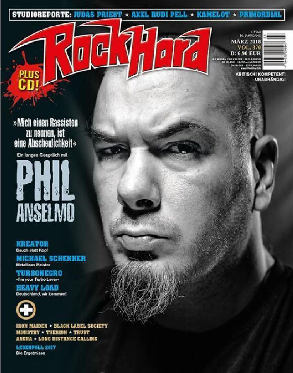 Rock Hard Magazin Deutschland 2018 #370 Phil Anselmo Michael Schenker Kreator