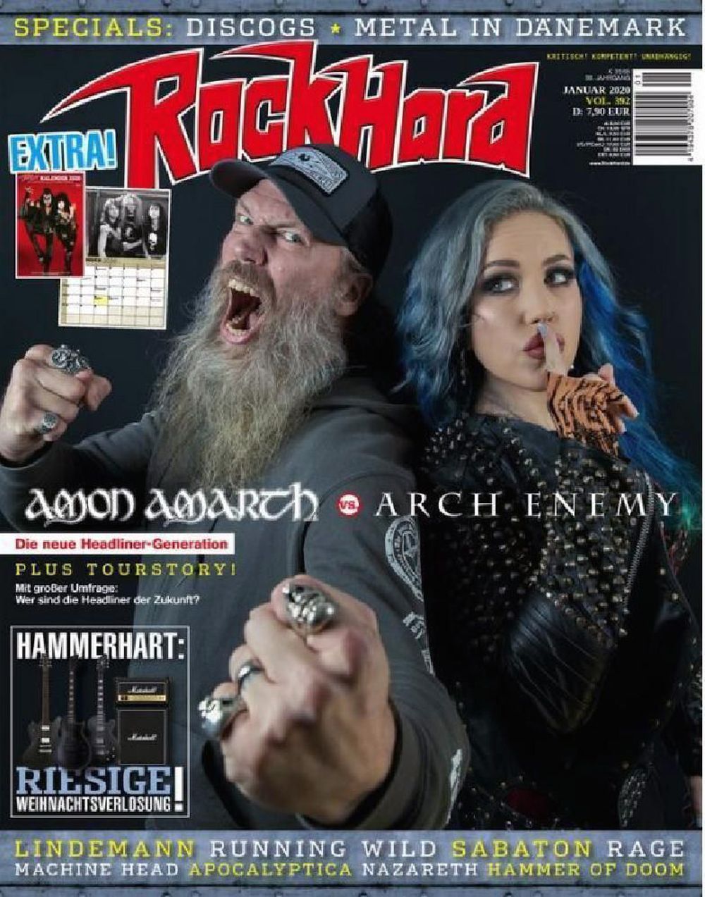 Rock Hard Magazin Deutschland 2019 #392 Amon Amarth Arch Enemy