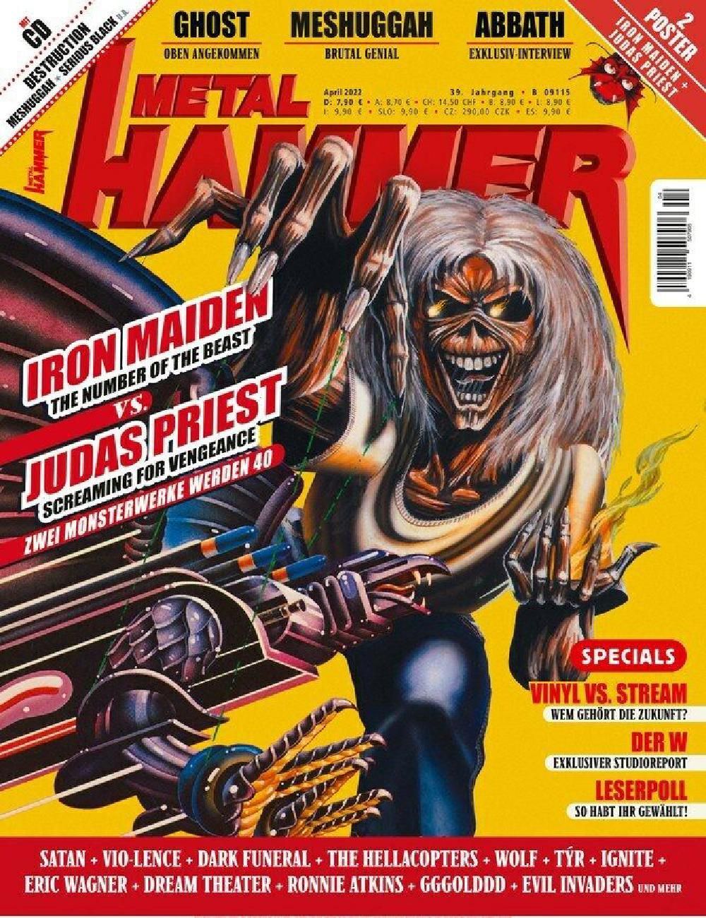 Metal Hammer Magazin Deutschland 2022-04 Iron Maiden Judas Priest Ghost Abbath Eddie The Head