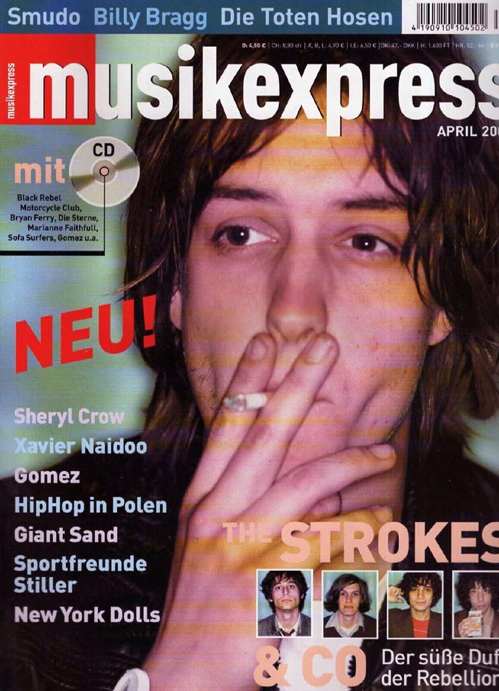 Musikexpress Magazin Deutschland 2002-04 The Strokes Sheryl Crow Billy Bragg