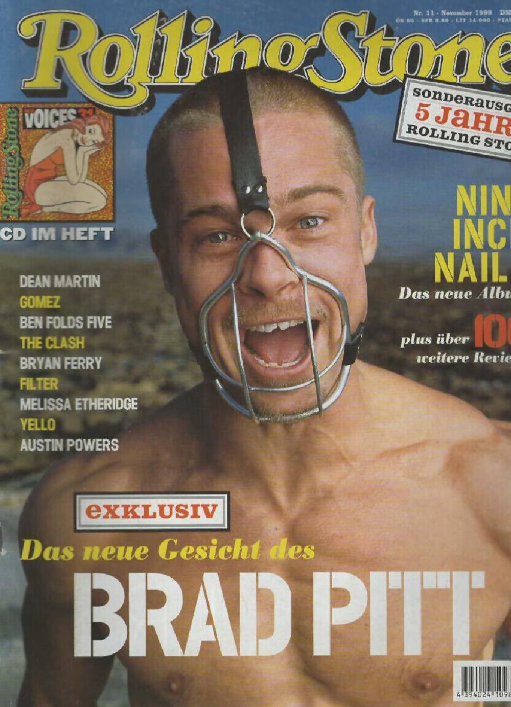 Rolling Stone Magazin Deutschland 1999-11 Brad Pitt Nine Inch Nails Dean Martin