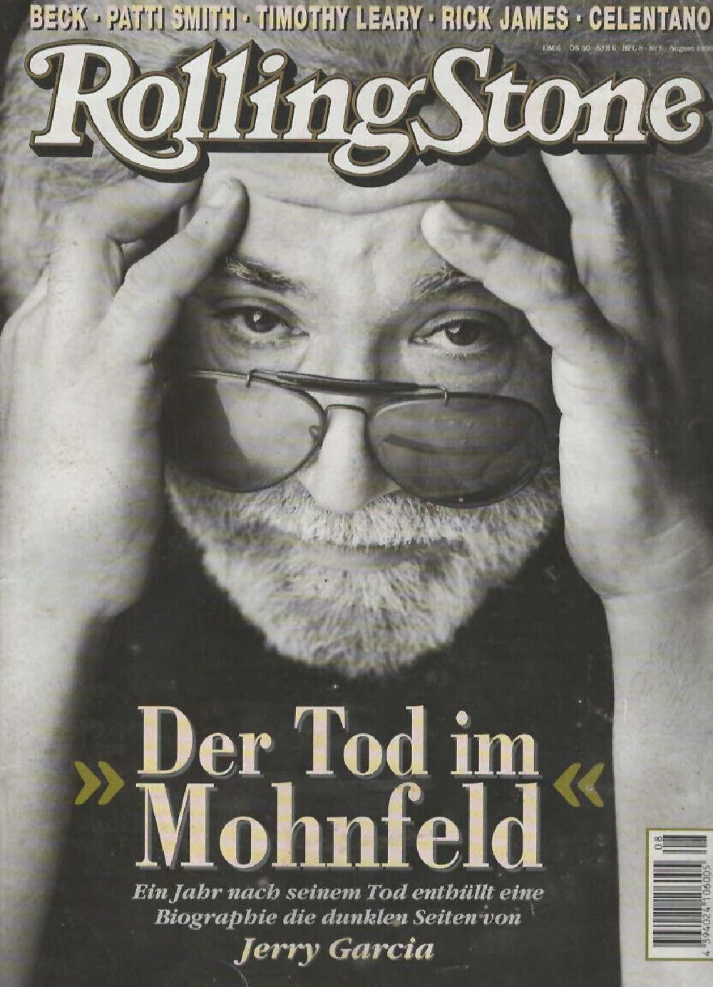 Rolling Stone Magazin Deutschland 1996-08 Jerry Garcia Beck Patti Smith Rick James