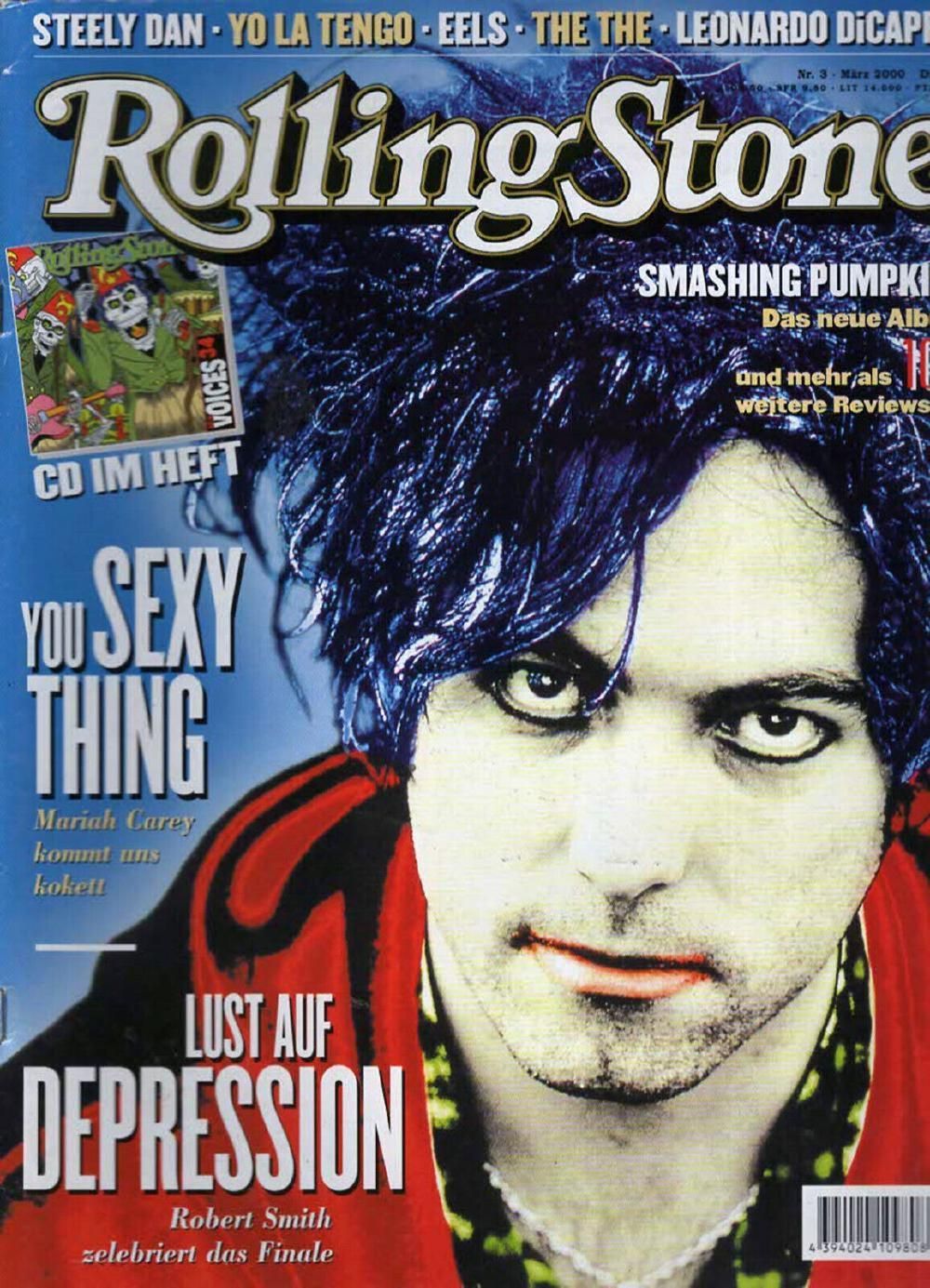 Rolling Stone Magazin Deutschland 2000-03 Robert Smith Mariah Carey Steely Dan