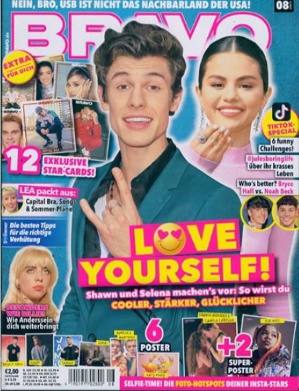 Bravo Magazin Deutschland 2021-08 Shawn Mendes Selena Gomez Bryce Hall
