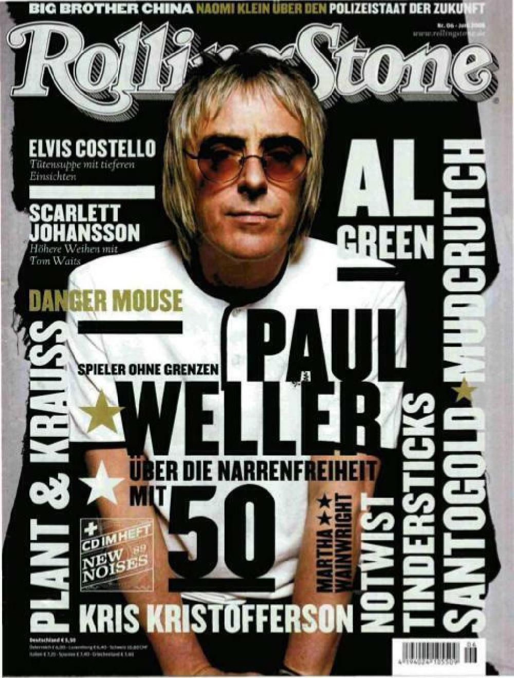 Rolling Stone Magazin Deutschland 2008-06 Paul Weller Elvis Costello Al Green