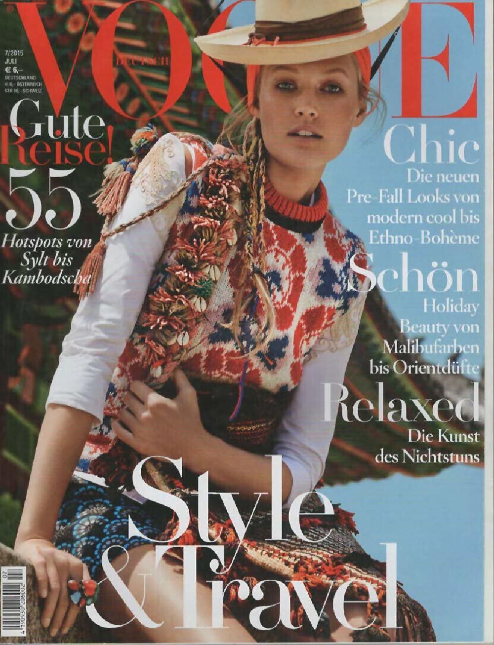 Vogue Magazin Deutschland 2015-07 Toni Garrn