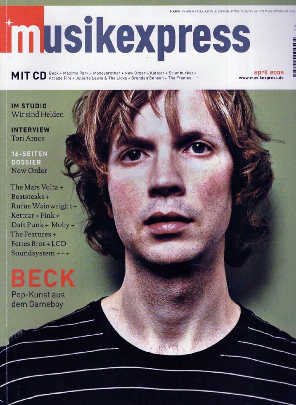 Musikexpress Magazin Deutschland 2005-04 Beck Tori Amos Order