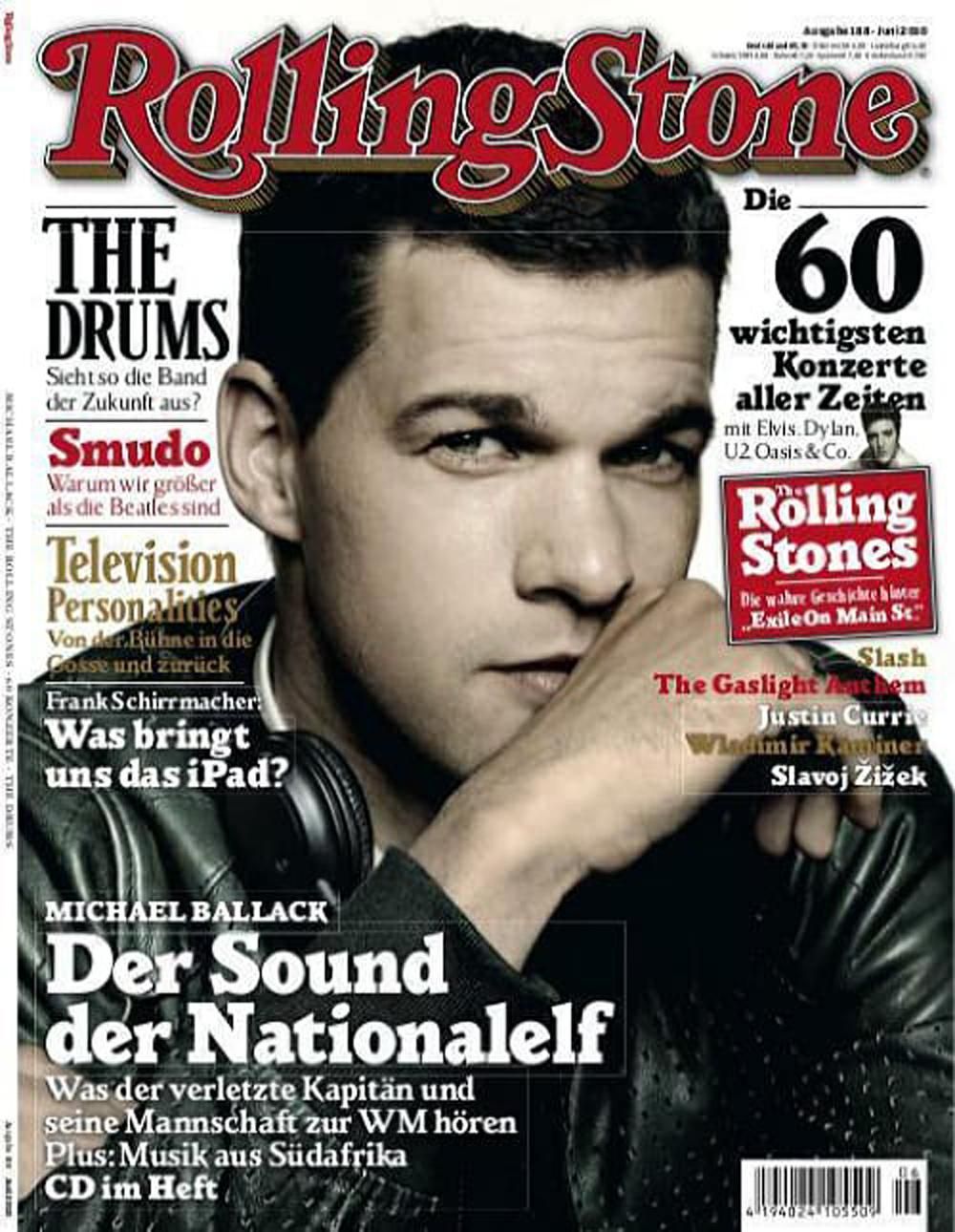 Rolling Stone Magazin Deutschland 2010-06 Michael Ballack The Drums Justin Currie Slash