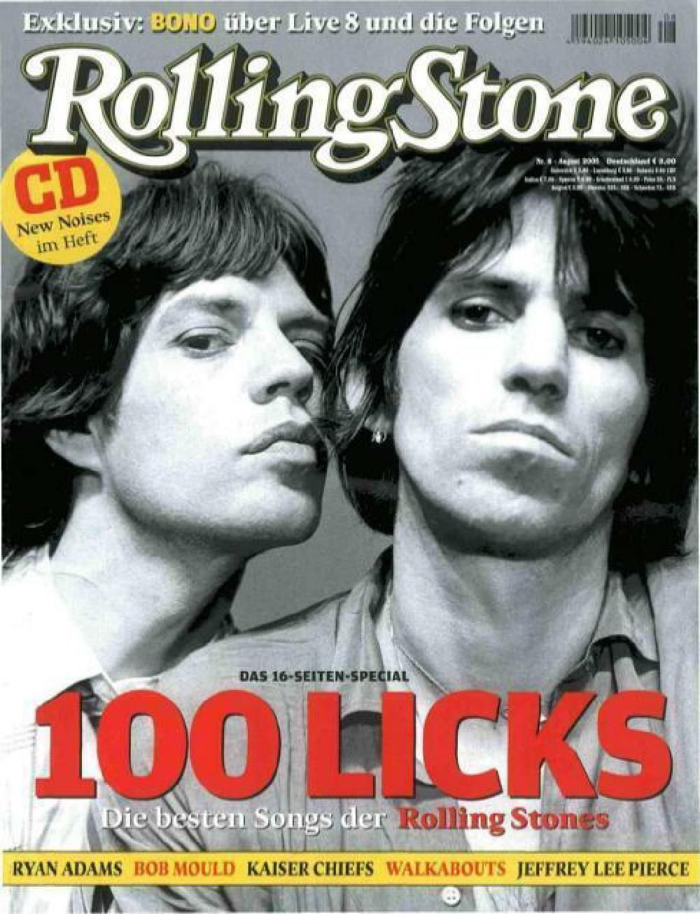 Rolling Stone Magazin Deutschland 2005-08 The Rolling Stones Bono Kaiser Chiefs Ryan Adams