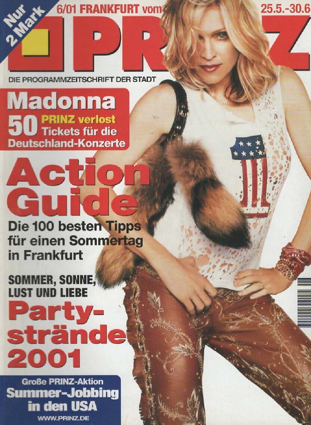 Prinz Frankfurt Magazin Deutschland 2001-06 Madonna
