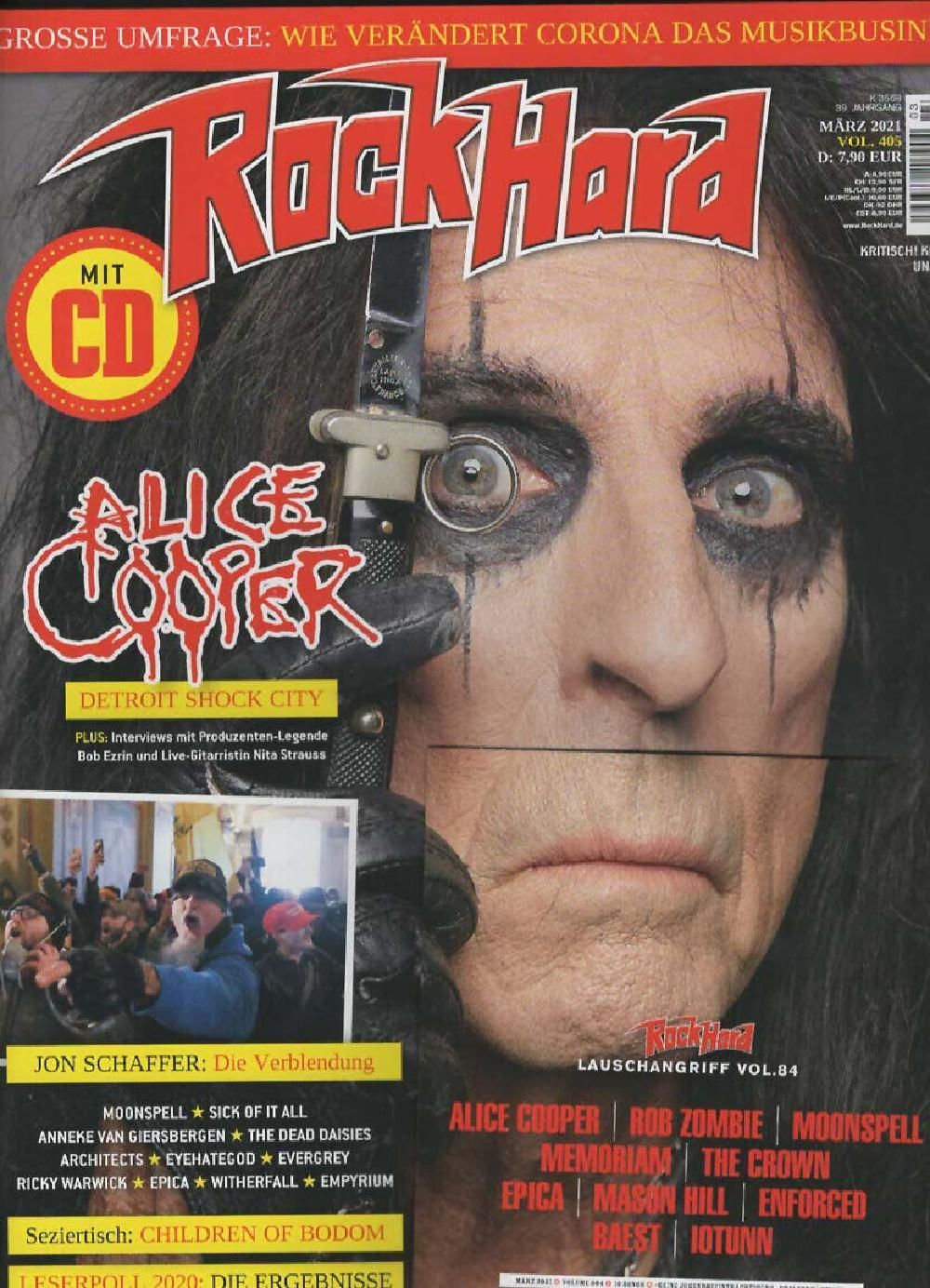 Rock Hard Magazin Deutschland 2021 #405 Alice Cooper