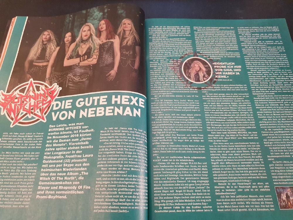 Rock Hard Magazin Deutschland 2021 #408 Helloween Satyricon Laura Guldemond