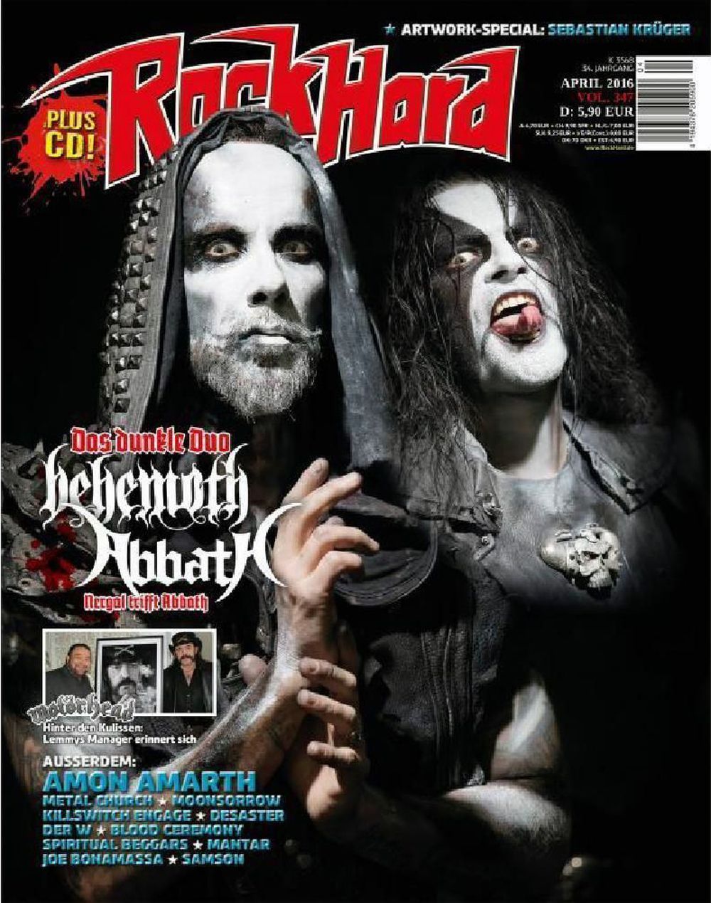 Rock Hard Magazin Deutschland 2016 #347 Behemoth Abbath