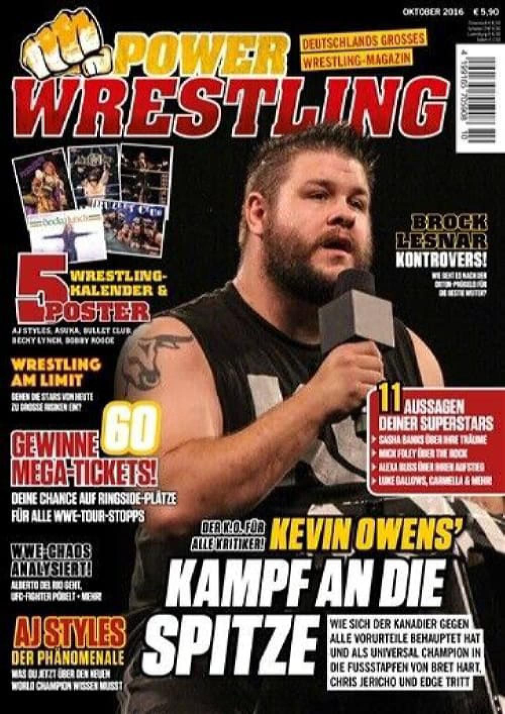Power Wrestling Magazin Deutschland 2016-10 Kevin Owens Brock Lesnar