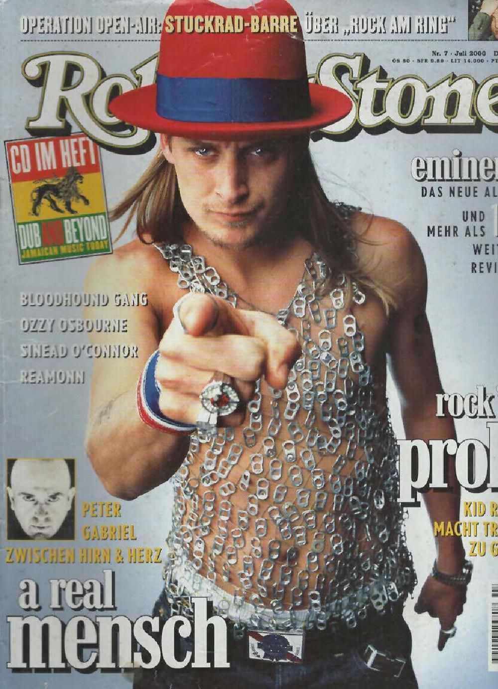 Rolling Stone Magazin Deutschland 2000-07 Kid Rock Eminem Peter Gabriel